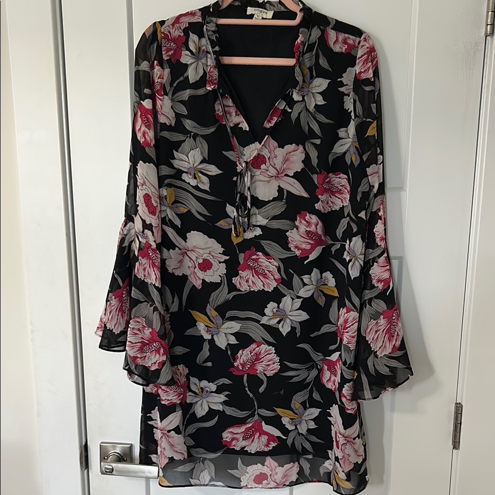 Umgee Black Floral Mini Dress
